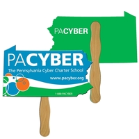 Pennsylvania State Shape Hand Fan Full Color (2 Sides)... from ASI 67620 Lion...