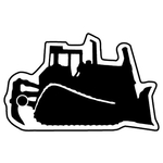 Key Tags - Soft Vinyl - Stock Shape Collection - Bulldozer