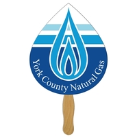 Tear Drop Hand Fan Full Color (1 Side)
