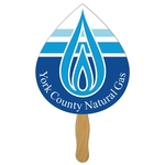 Tear Drop Hand Fan Full Color (1 Side)