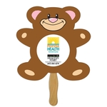 Teddy Bear Hand Fan Full Color (1 Side)