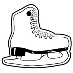 Key Tags - Soft Vinyl - Stock Shape - Figure Ice Skate
