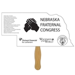 Nebraska State Shape Hand Fan Full Color (1 Side)