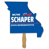 Missouri State Shape Hand Fan Full Color (1 Side)