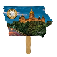 Iowa State Shape Hand Fan Full Color (1 Side)... from ASI 67620 Lion Circle Corp