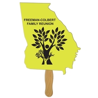 Georgia State Shape Hand Fan Full Color (1 Side)... from ASI 67620 Lion...