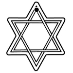 Key Tags - Soft Vinyl- Stock Shape Collection- Star of David