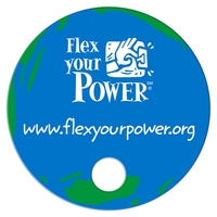 Round/Ball w/ Hole Hand Fan Full Color (1 Side)