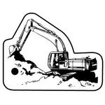 Key Tags - Soft Vinyl - Stock Shape Collection - Excavator