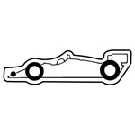 Key Tags - Soft Vinyl - Stock Shape Collection - Race Car