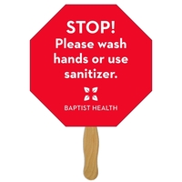 Stop Sign / Octagon Hand Fan Full Color (1 Side)