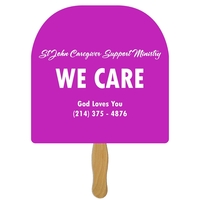 Round Top Hand Fan Full Color (1 Side)... from ASI 67620 Lion Circle Corp