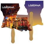 Louisiana State Shape Hand Fan Full Color (2 Sides)