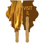 Illinois State Shape Hand Fan Full Color (2 Sides)