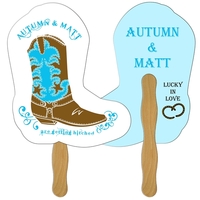Boot Hand Fan Full Color (2 Sides)