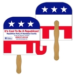 Elephant Hand Fan Full Color (2 Sides)