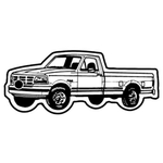Key Tags - Soft Vinyl- Stock Shape Collection - Pickup Truck