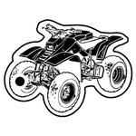 Key Tags - Soft Vinyl- Stock Shape Collection - Four Wheeler