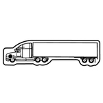 Key Tags - Soft Vinyl- Stock Shape Collection - Semi Truck