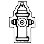 Key Tags - Soft Vinyl- Stock Shape Collection - Fire Hydrant