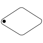 Key Tags - Soft Vinyl - Stock Shape Collection - Diamond