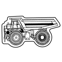 Key Tags - Soft Vinyl - Stock Shape Collection - Dump Truck