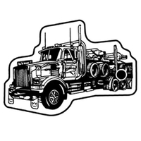 Key Tags - Soft Vinyl- Stock Shape Collection - Truck Hauler