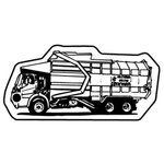 Key Tags - Soft Vinyl - Stock Shape Collection - Trash Truck