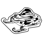 Key Tags - Soft Vinyl - Stock Shape Collection - Snowmobile