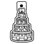 Key Tags - Soft Vinyl- Stock Shape Collection - Wedding Cake