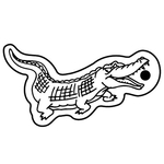 Key Tags - Soft Vinyl - Stock Shape Collection - Crocodile