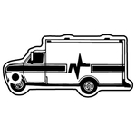 Key Tags - Soft Vinyl - Stock Shape Collection - Ambulance