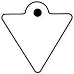Key Tags - Soft Vinyl - Stock Shape Collection - Triangle