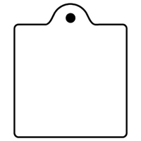 Key Tags - Soft Vinyl-Stock Shape Collection - Square w/ Tab