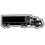 Key Tags - Soft Vinyl - Stock Shape Collection - Semi Truck