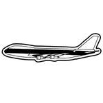 Key Tags - Soft Vinyl - Stock Shape Collection - Airplane