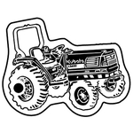 Key Tags - Soft Vinyl - Stock Shape Collection - Tractor