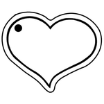Key Tags - Soft Vinyl - Stock Shape Collection - Heart