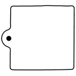 Key Tags - Soft Vinyl-Stock Shape Collection - Square w/ Tab