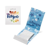 2.8" x 3.25" Blue Garden of Hope matchbook shaped holder with... from ASI...