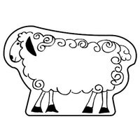Magnets - Stock Shape Collection - Full Color - Lamb