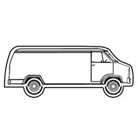 Magnets - Stock Shape Collection - Full Color. Long van shaped.... from ASI...