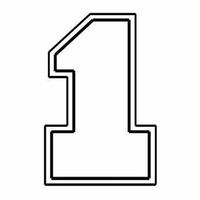 Magnets - Stock Shape Collection - Full Color. Large number 1... from ASI...