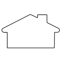 Magnets - Stock Shape Collection - Full Color. Medium house shaped.... from...