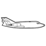 Magnets - Stock Shape Collection - Full Color - 757 Jet