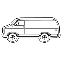Magnets - Stock Shape Collection - Full Color. Van shaped.... from ASI 80210...