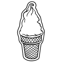 Magnets - Stock Shape Collection - Full Color. Ice cream cone... from ASI...