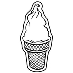 Magnets - Stock Shape Collection- Full Color- Ice Cream Cone
