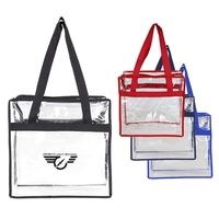 Transparent zippered tote bag which complies with the new NFL stadium... from...