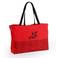 Structured Large tote bag made of colored canvas with polyweb handles.......
